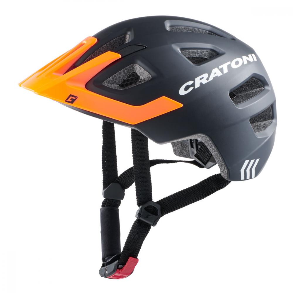 Cratoni Helm Maxster Pro Kid schwarz orange matt S/M 51 bis 56cm