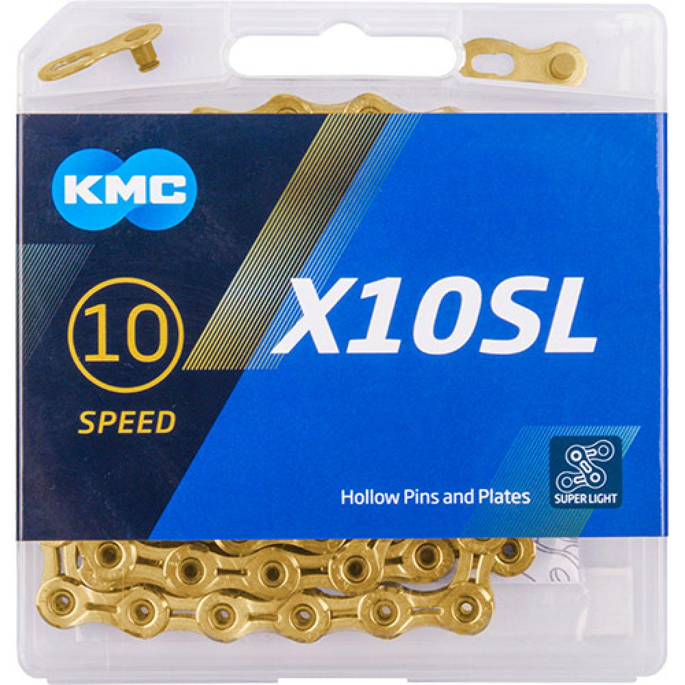 KMC Kette X10SL Ti-N Gold 1/2" x 11/128" 114 Glieder 5,88mm 10-fach