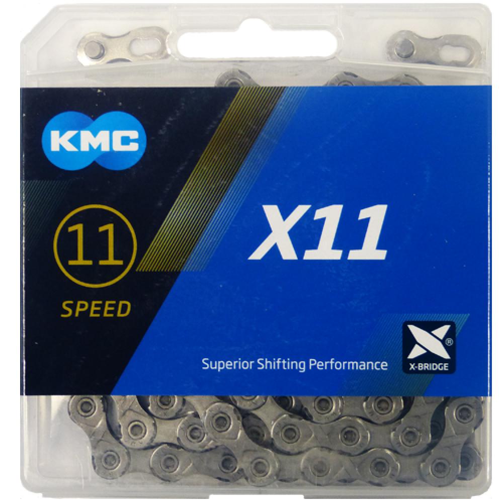 KMC Kette  X11R Grau 1/2" x 11/128" 11-fach 114 Glieder inkl. MissingLink