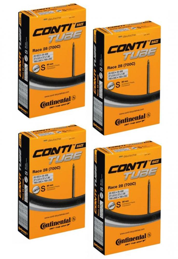 Continental 4 x Schlauch Conti Race 28 28" 700x20/25C 20/25-622/630 SV 80mm