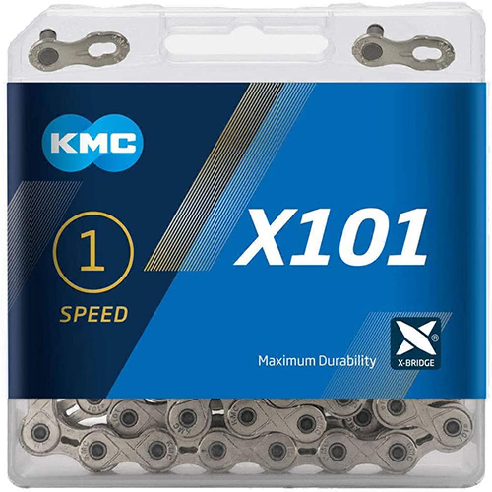 KMC Kette X101 silber für 1-fach 112 Glieder Maße 1/2x1/8Zoll