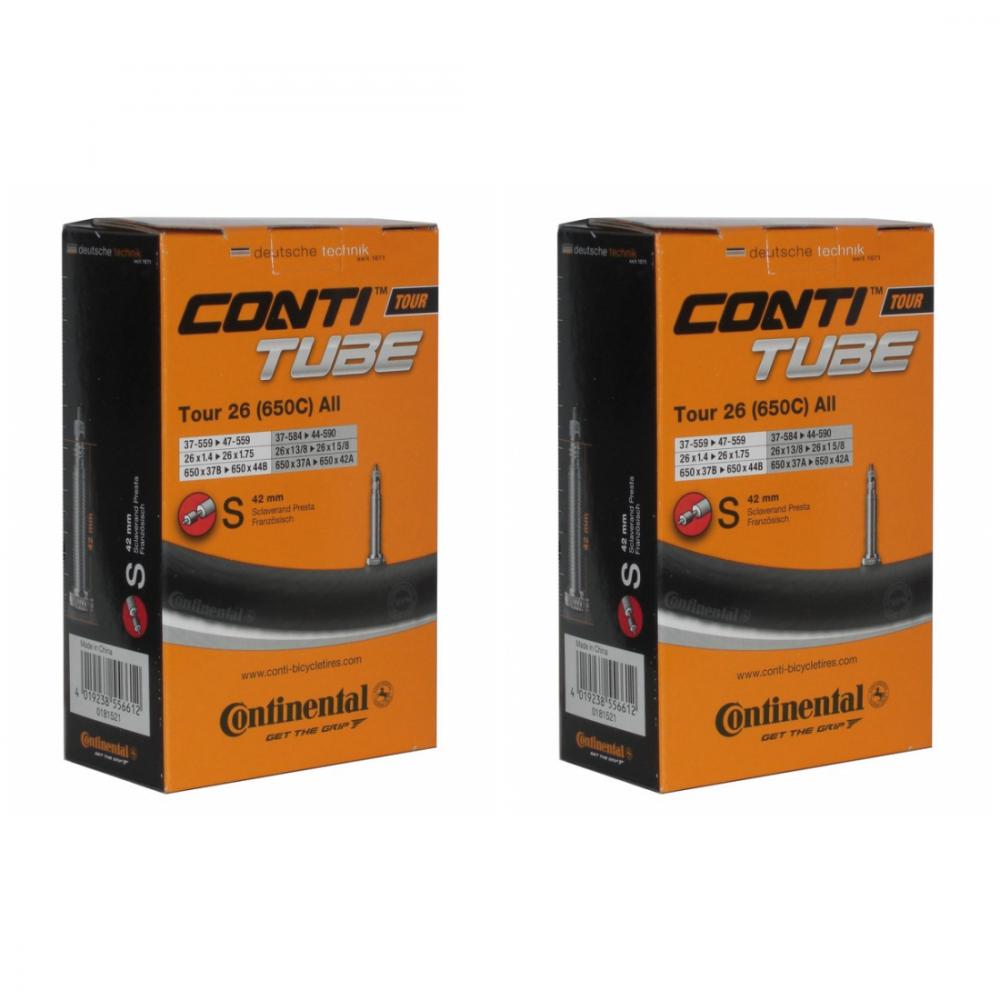 Continental 2x Schlauch Conti Tour 26 26x1 1/8-1.75 SV 42mm Sclaverand